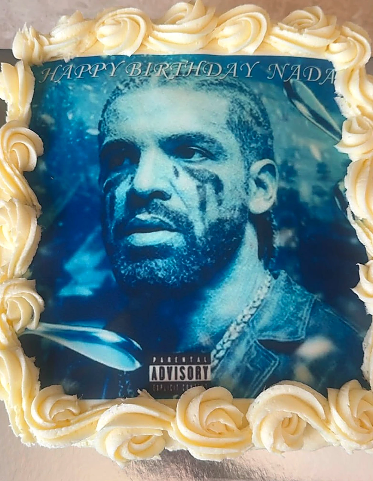 Edible image cake with a custom printed edible photo sheet — Cupcakes by Marcie, Abu Dhabi UAE
